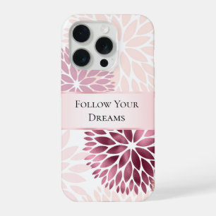 Stylish Chic Pink Floral  iPhone 15 Pro Case