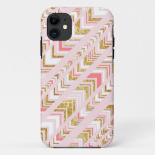 Stylish Chic Pink & Gold Tribal Pattern Case-Mate iPhone Case