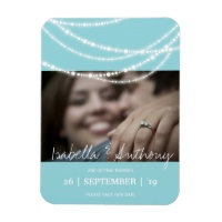 Stylish Chic Sparkling Lights Photo Save The Date