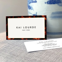 Stylish Chic Tortoiseshell  Designer Business Card