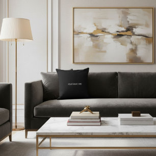 Stylish chic trendy cool elegant black and white cushion