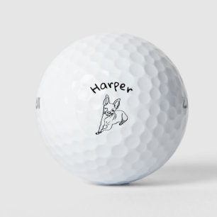 Stylish Chihuahua: Personalised Line Art Decor Golf Balls