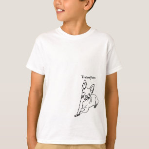Stylish Chihuahua: Personalised Line Art Decor T-Shirt