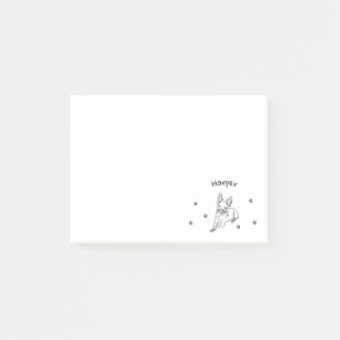 Stylish Chihuahua: Personalised Line Art Post-it Notes
