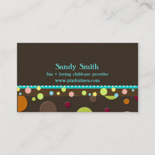Stylish childcare business cards