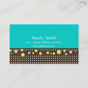 Stylish childcare business cards