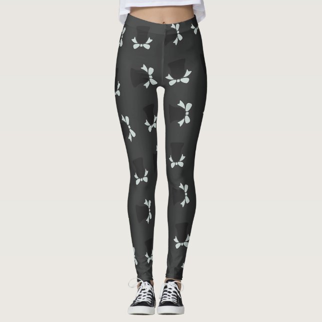 Stylish Christmas Bells Pattern Leggings (Front)