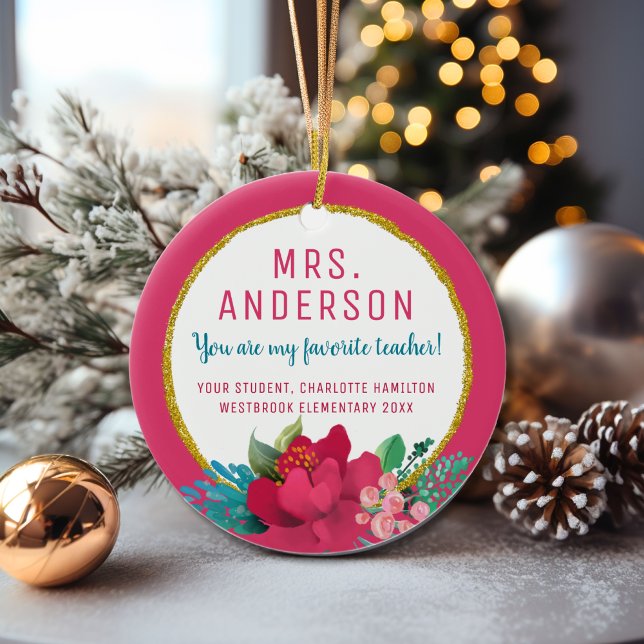 Stylish Christmas Favorite Teacher Gift Ceramic Tree Decoration (Creator Uploaded)