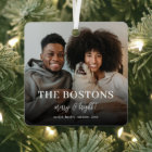 Stylish Christmas Minimal Fun Couple Dog 2 Photo