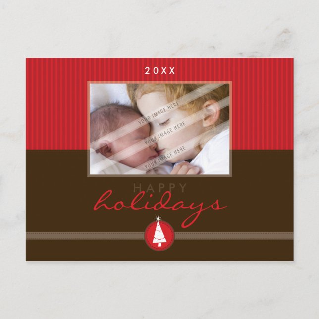 STYLISH CHRISTMAS POSTCARD :: stripedstitch 5L (Front)