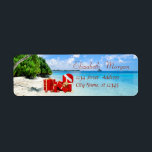 Stylish ,Christmas Presents,Beach<br><div class="desc">Elegant christmas presents  on beach background. An elegant and sophisticated designe.Costumize with your name and address details.</div>