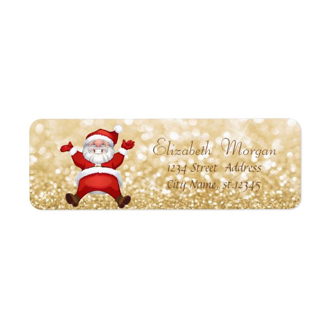 Stylish Christmas,Santa Claus ,Glittery (Front)