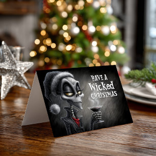 Stylish Christmas Skeleton Holiday Card
