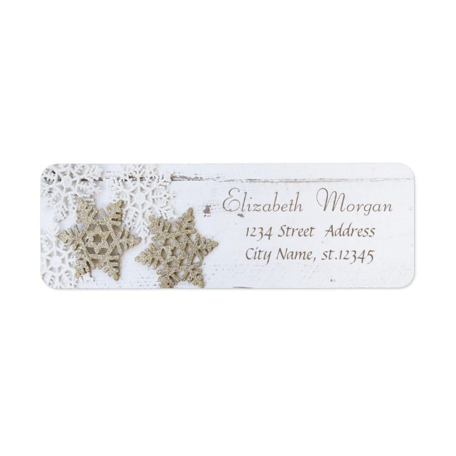 Stylish Christmas  Snowflakes, Wood Texture (Front)