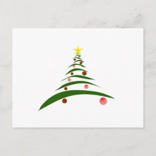 Stylish Christmas Tree Holiday Postcard