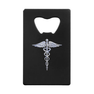 Stylish Chrome Like Caduceus Medical Symbol