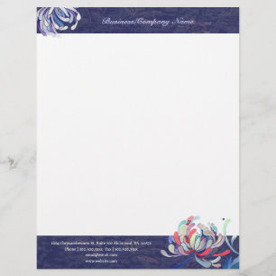 Stylish Chrysanthemum Spa Business Customised Letterhead