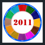 Stylish Circular 2011 Calendar Poster<br><div class="desc">Stylish Circular 2011 Calendar</div>