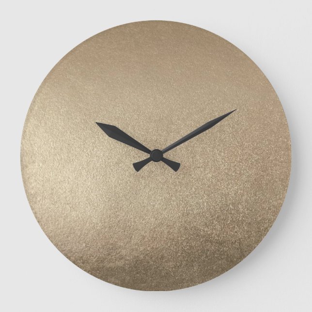 stylish classic gold metallic large clock (Front)