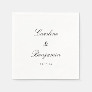 Stylish Classic Script Elegant Wedding Custom Name Napkin