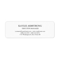Stylish Classical Plain Simple White Professional