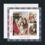 Stylish Classy Plaid 3 photos Christmas  Holiday Card<br><div class="desc">Stylish Classy Plaid 3 photos Christmas Holiday Card</div>