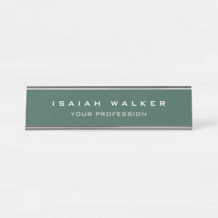 Stylish Classy Plain Unique Special Green Colour Desk Name Plate