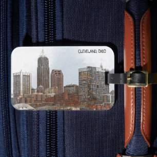 Stylish Cleveland Ohio Skyline View Luggage Tag