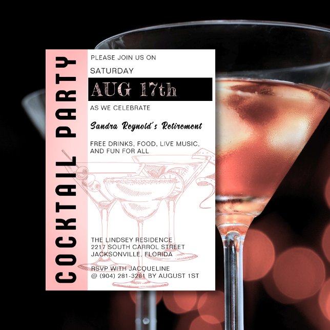 Stylish Cocktail Party Invitation (Creator Uploaded)