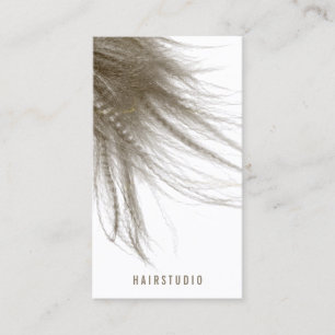 Stylish Coiffure Salon Girly Wavy Long Hair Business Card