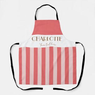 Stylish Colorful Stripes flesh pink template Apron