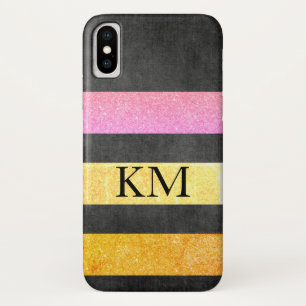 Stylish Colour Glitter with Monogram Case-Mate iPhone Case