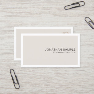 Stylish Colour Modern Clean Monogram Plain Trendy Business Card