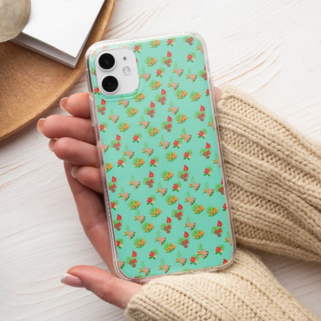 Stylish colourful flowers botanical pattern Case-Mate iPhone case (Creator Uploaded)