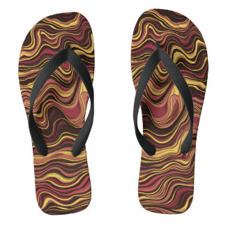 Stylish colourful lava art jandals