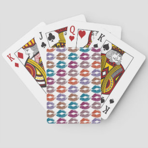Stylish Colourful Lips #20 Playing Cards