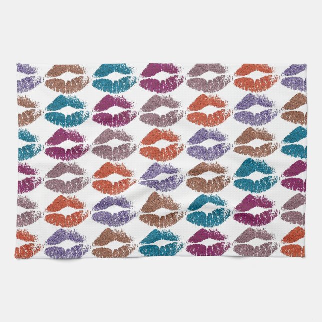 Stylish Colourful Lips #20 Tea Towel (Horizontal)