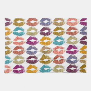 Stylish Colourful Lips #29 Tea Towel