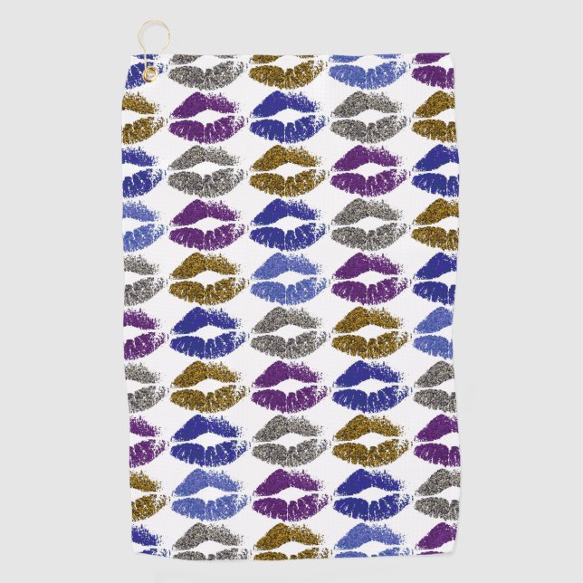 Stylish Colourful Lips #2 Golf Towel (Front)