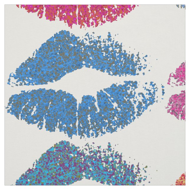 Stylish Colourful Lips #30 Fabric (Swatch)