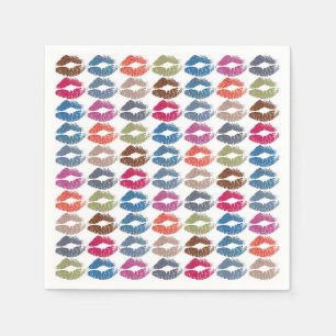 Stylish Colourful Lips #30 Napkin