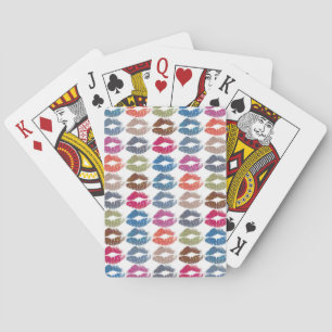 Stylish Colourful Lips #30 Playing Cards