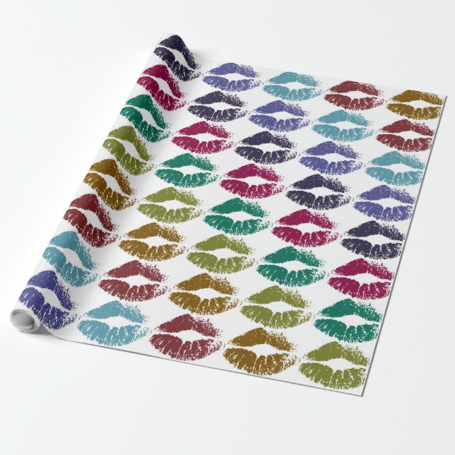 Stylish Colourful Lips #35 Wrapping Paper (Unrolled)
