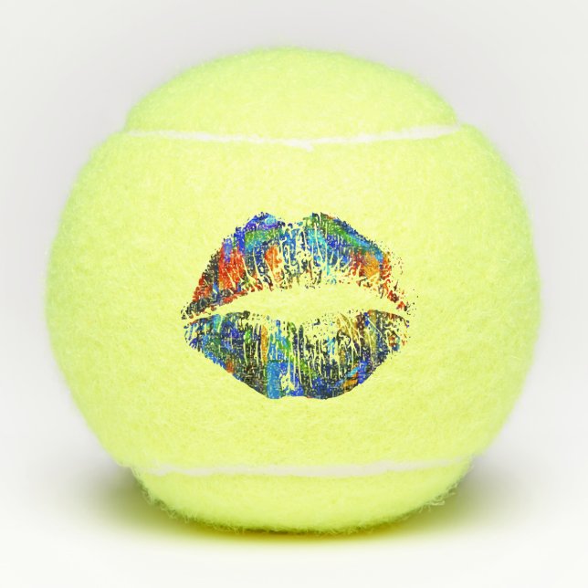 Stylish  Colourful Lips #4 Tennis Balls (Front)