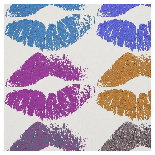 Stylish Colourful Lips #9 Fabric (Swatch)
