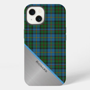 Stylish Colourful MacLeod Plaid & Aluminium Look iPhone 13 Case