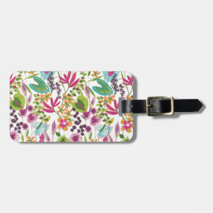 Stylish Colourful Summer Tropical Floral Pattern Luggage Tag