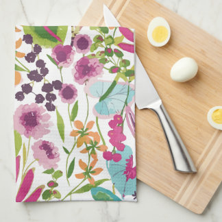Stylish Colourful Summer Tropical Floral Pattern Tea Towel