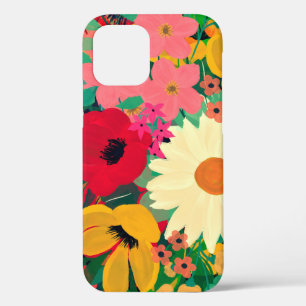 Stylish Colourful Watercolor Floral Design iPhone 12 Case