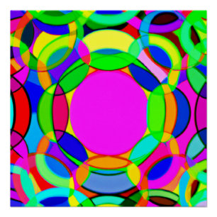 Stylish Colours Patterns Art Poster